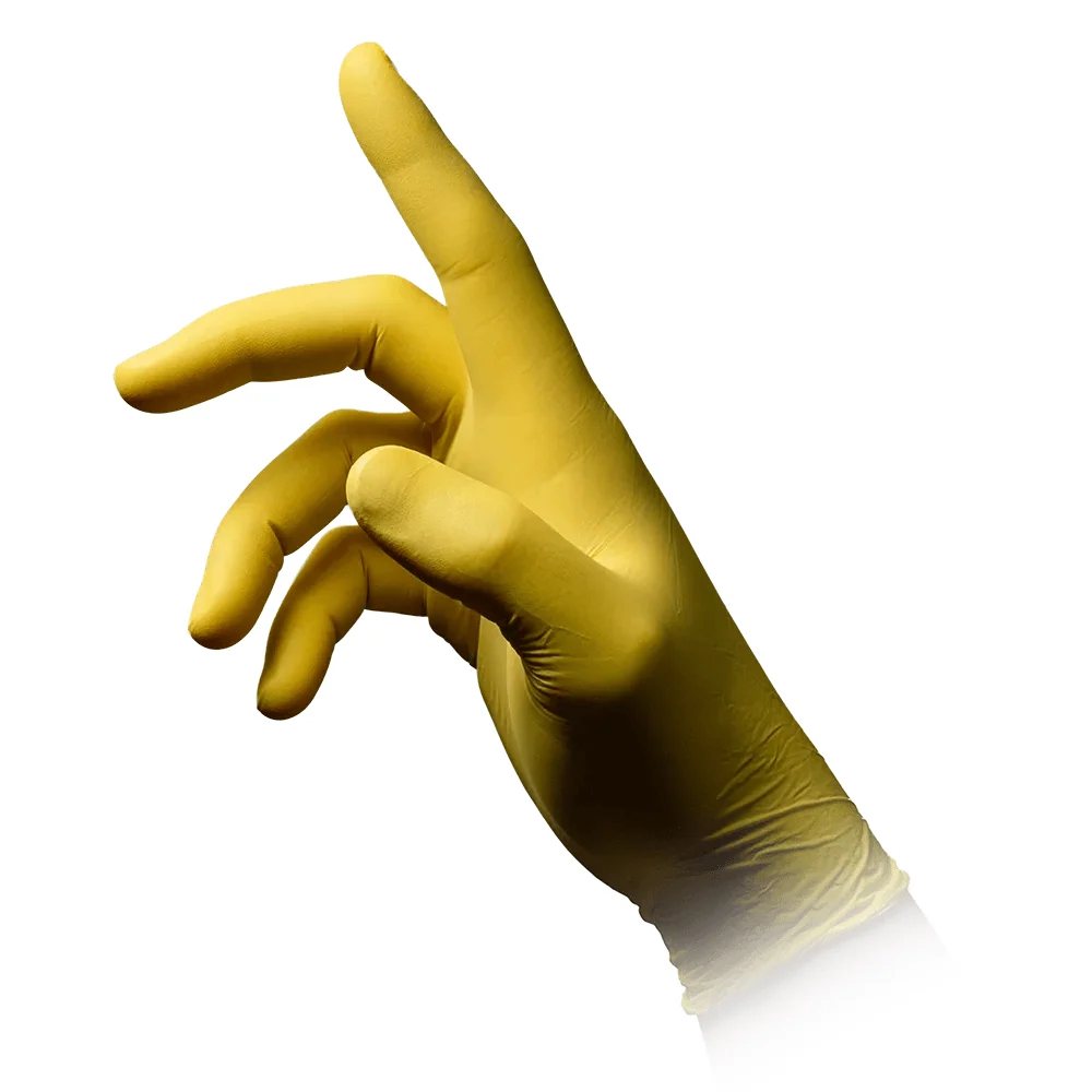 AMPri STYLE LEMON Nitrilhandschuhe puderfrei MED-COMFORT, Gelb Xs
