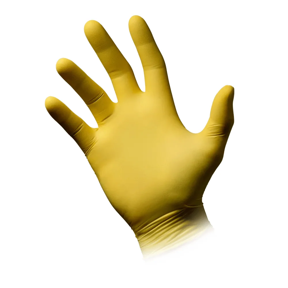 AMPri STYLE LEMON Nitrilhandschuhe puderfrei MED-COMFORT, Gelb Xs