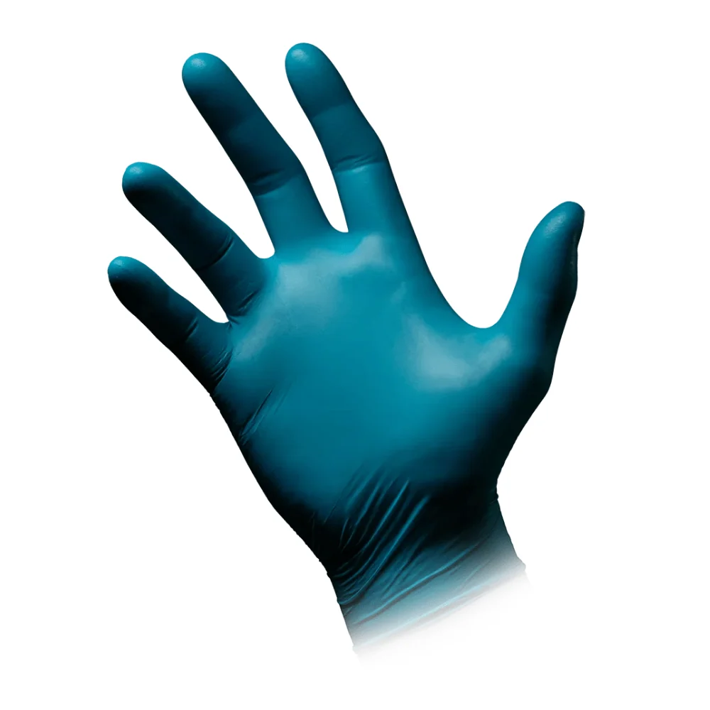Ampri-stil Hygienic Ocean Nitrile Gloves Powder-Free af Med-Comfort, Turquoise Xs