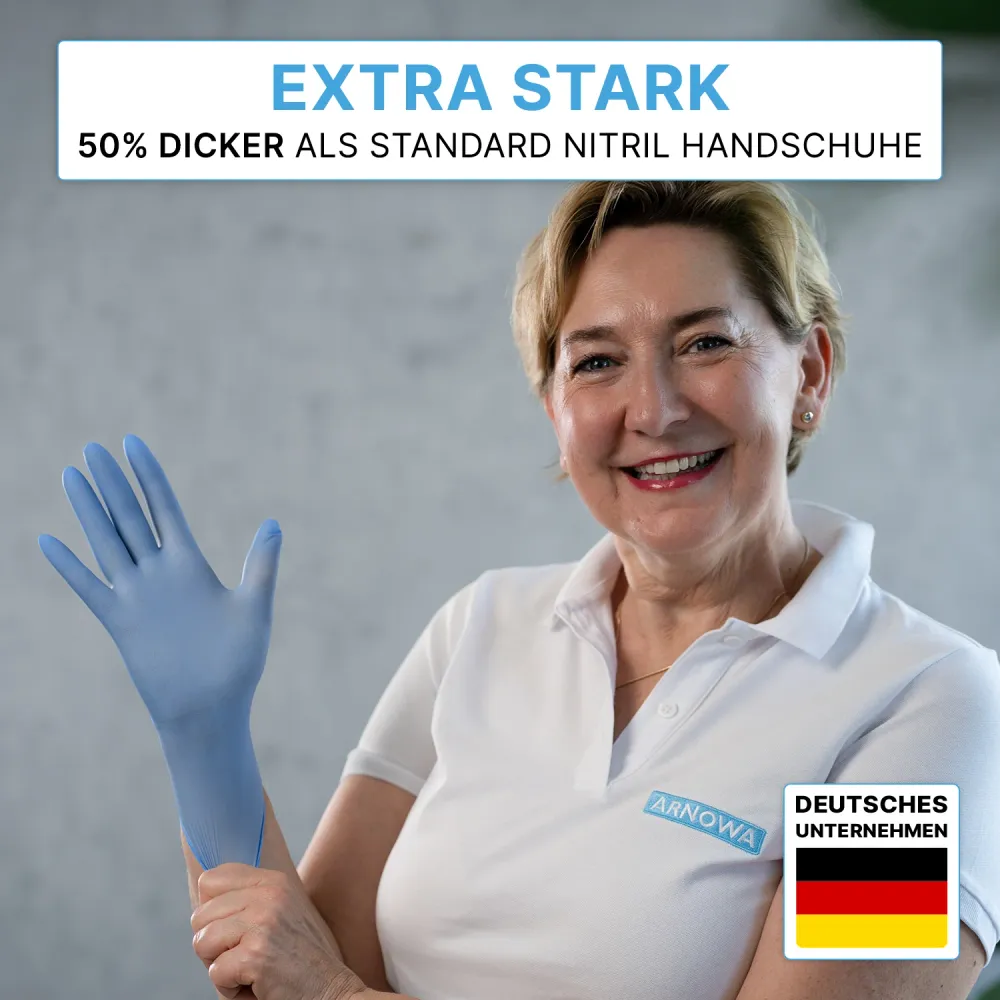 ARNOMED NITRIL BLUE XTRA STRONG Náhradní dicke Einmalhandschuhe aus Nitril Blau M