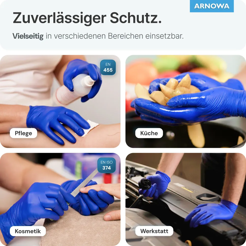 ARNOMED NITRIL OCEAN BLUE Einmalhandschuhe aus Nitril Dunkelblau Xl