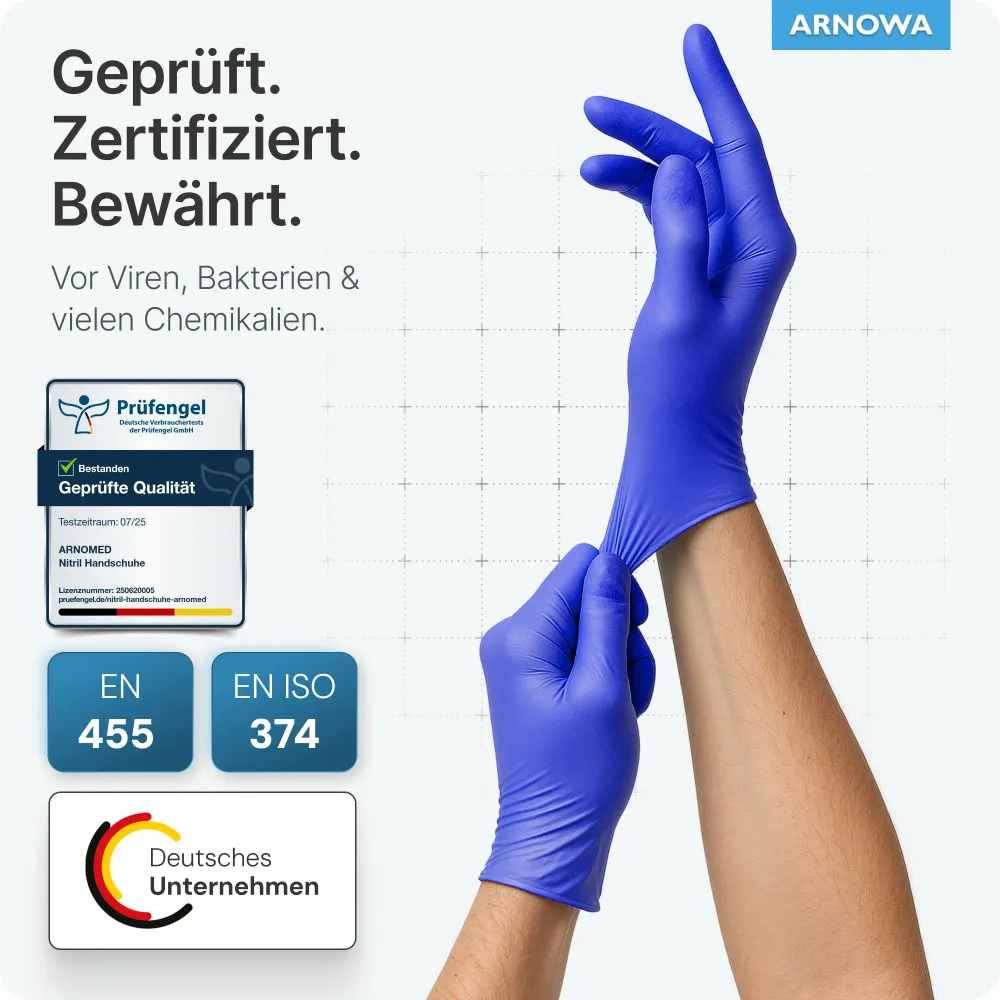 ARNOMED NITRIL OCEAN BLUE Einmalhandschuhe aus Nitril Dunkelblau Xl