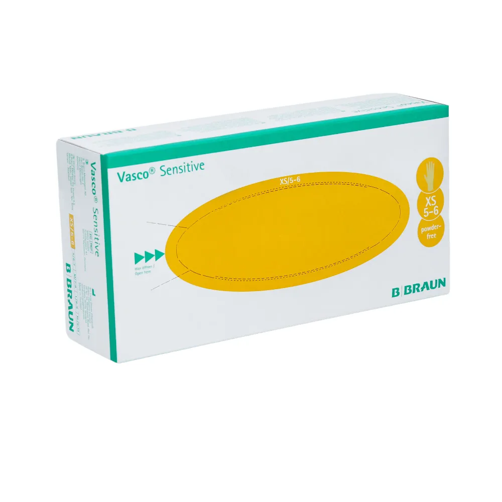 B. Braun Vasco® Sensitive Latex- Untersuchungshandschuhe S
