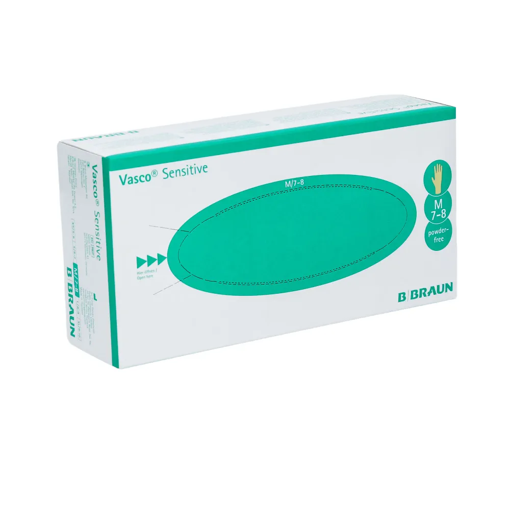 B. Braun Vasco® Sensitive Latex- Untersuchungshandschuhe S