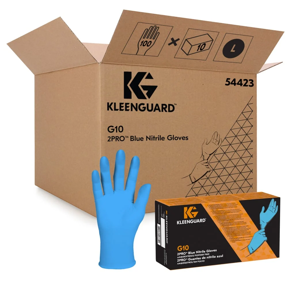 Kleenguard® G10 2PRO Blue Nitrile gloves - 23cm ambidextrous L