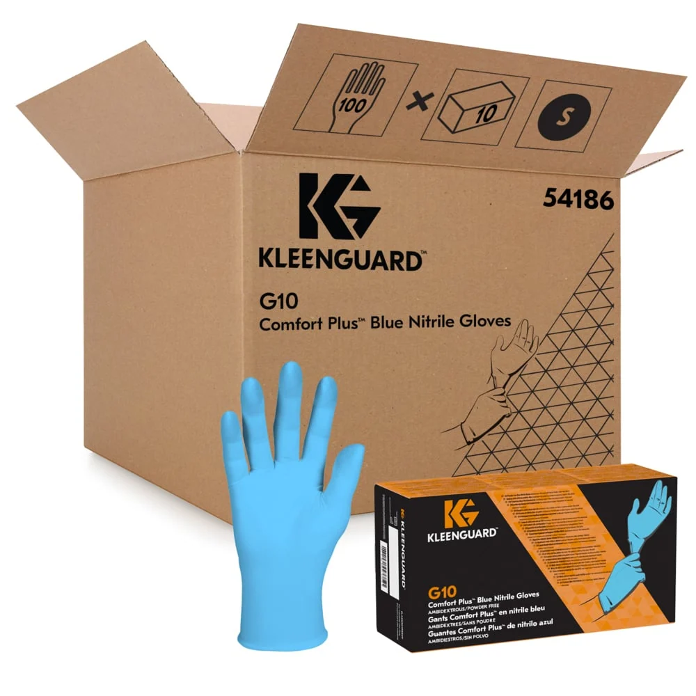 Kleenguard® G10 Comfort Plus Blue Nitrile gloves - 24 cm, two -handed portable S