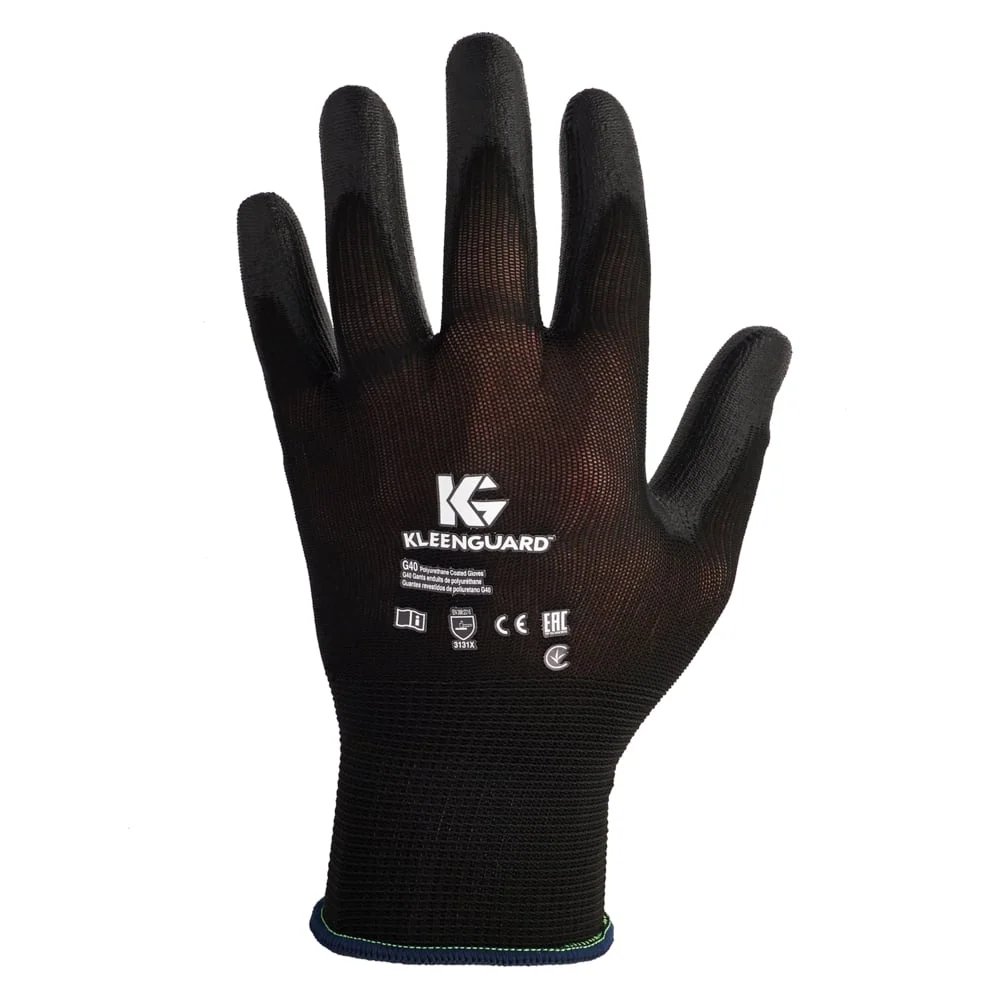 Kleenguard® G40 polyurethane -coated gloves - hand -specific couples / black 7