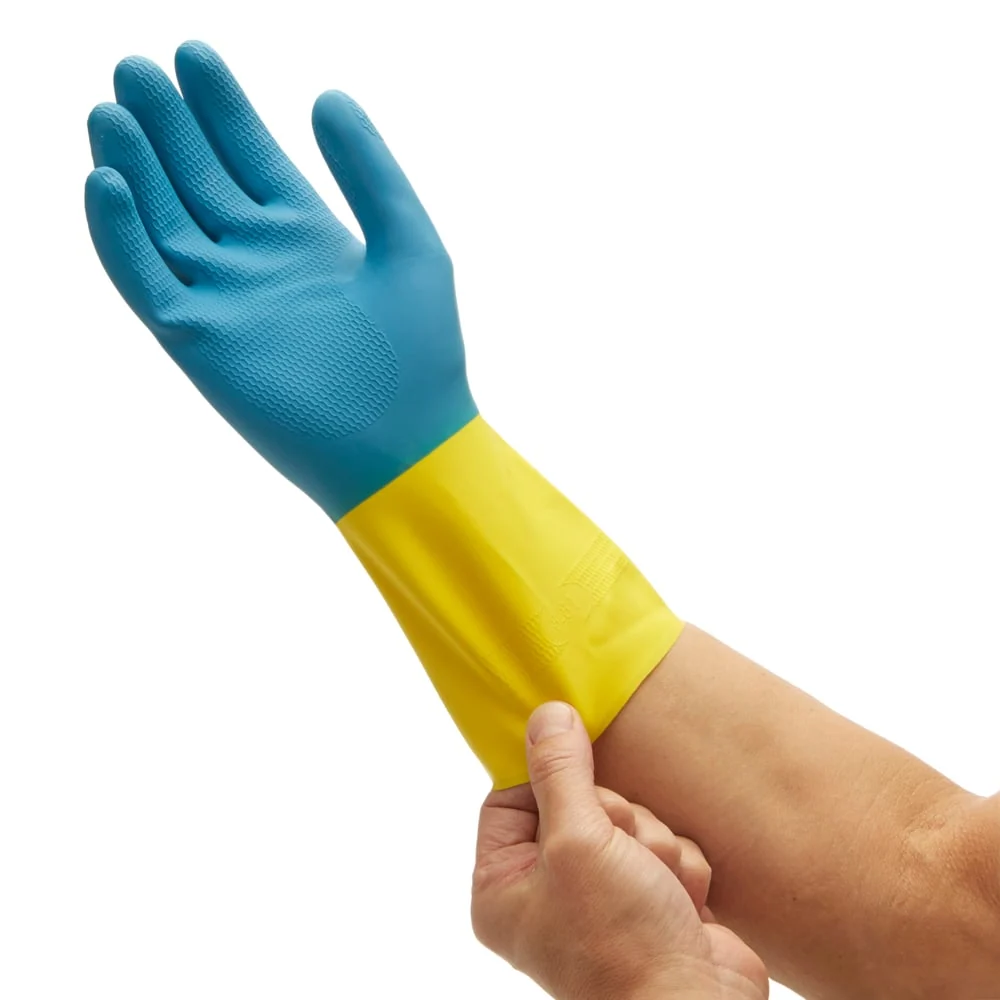 Kleenguard® G80 neoprene chemical protection gloves - 30 cm, hand -specific couples / yellow & blue 7