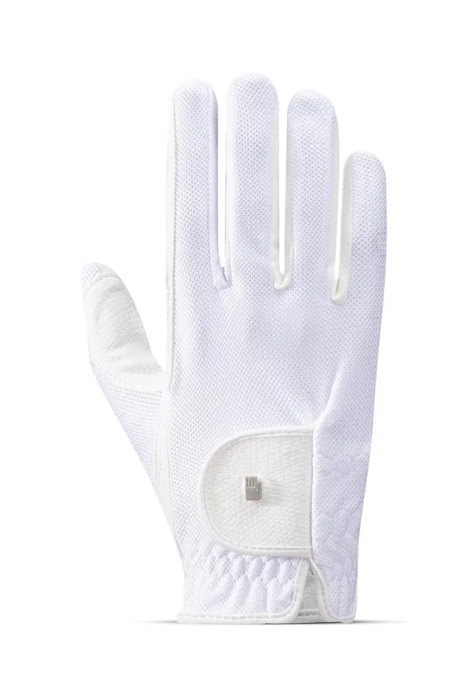 Roeck-Grip Lite Riding Gloves White 7