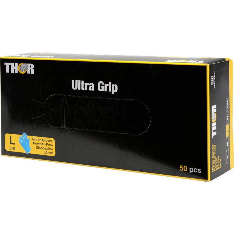Thor Ultra Grip Long, Nitril-Handschuhe, 30 cm, Blau L