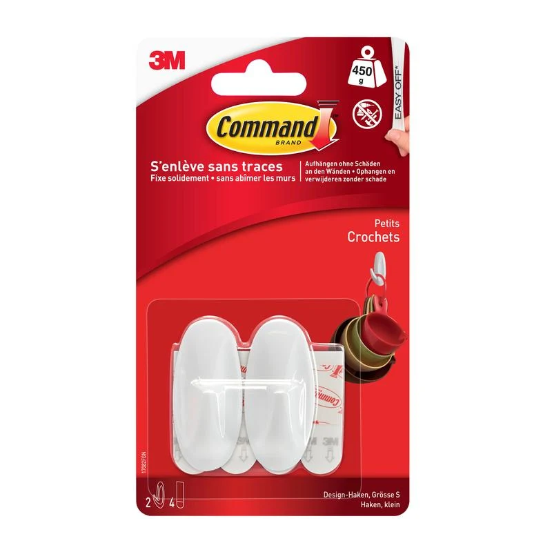 Command™ Slim Designer-Haken, 17082 | Packung (1 Stück)