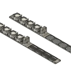Protikorozní Panneau de montage en rack 19 pouces pour ventilateur 40x40 Hvid