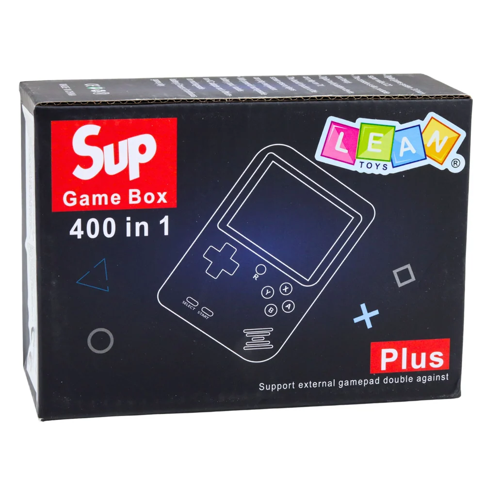 Retro herní konzole Sup s 400 hrami, 8-bit LCD – červená