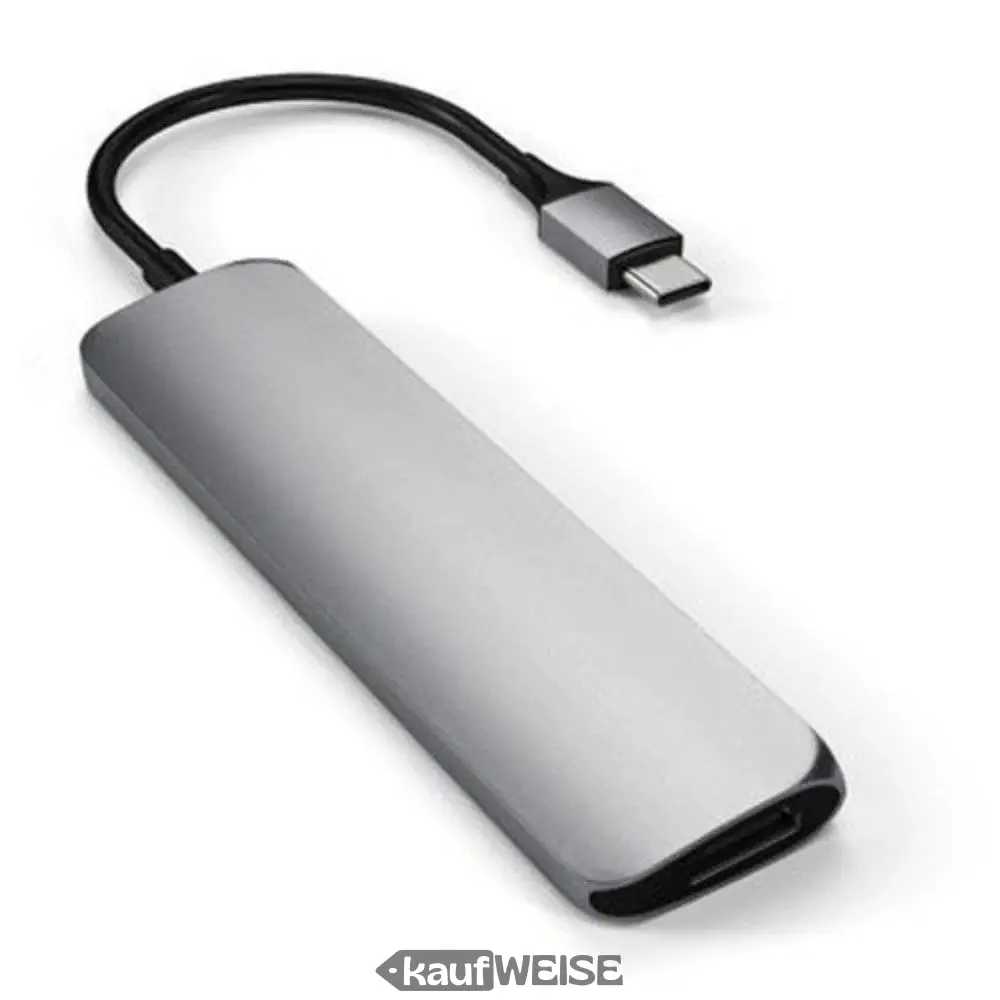 Satechi V2 Slim USB-C víceportový adaptér | 4K 60Hz HDMI & 60W PD | Vesmírně šedá