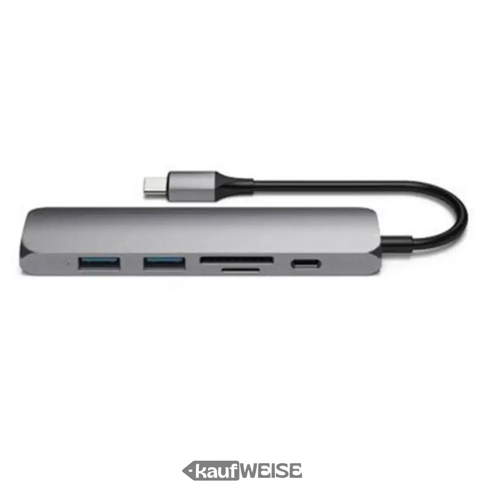 Satechi V2 Slim USB-C víceportový adaptér | 4K 60Hz HDMI & 60W PD | Vesmírně šedá