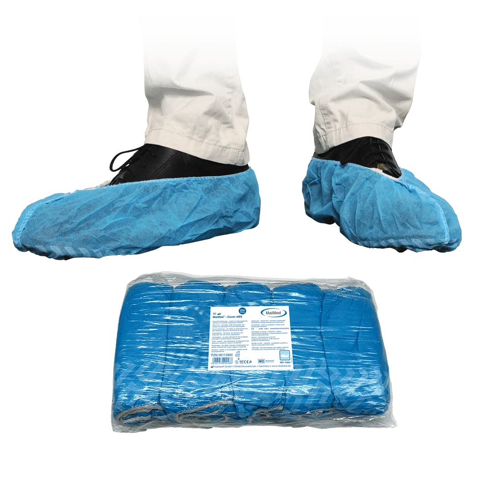Capas para sapatos MaiMed-Cover ABS capas descartáveis para sapatos em PP, azul, 50 unidades/pacote. | Pacote (50 peças)...