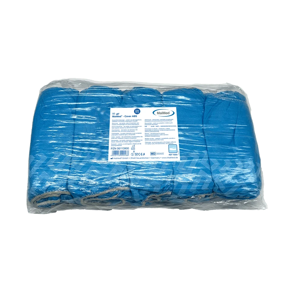 Capas para sapatos MaiMed-Cover ABS capas descartáveis para sapatos em PP, azul, 50 unidades/pacote. | Pacote (50 peças)...