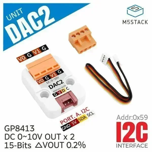 M5Stack DAC 2 I2C jednotka (GP8413)