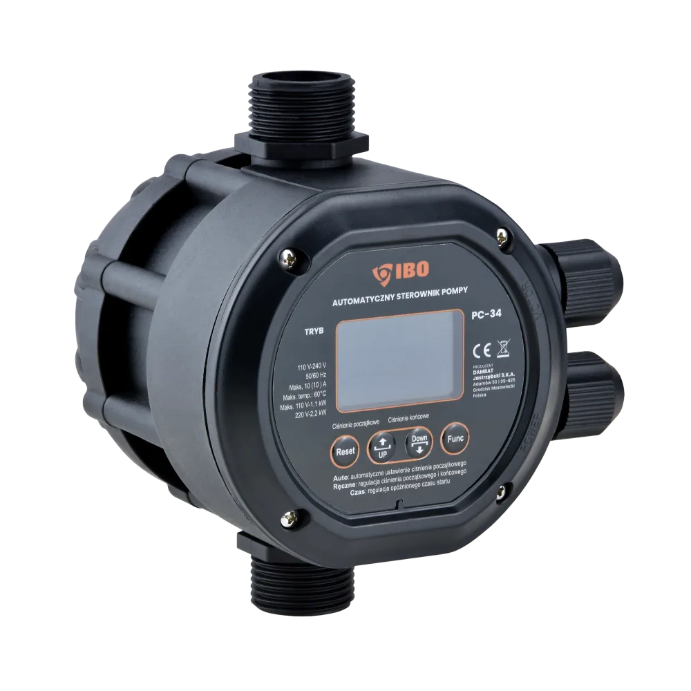 Elektronický spínač tlaku PC-34 (2,2 kW, 230 V) Regulátor čerpadla