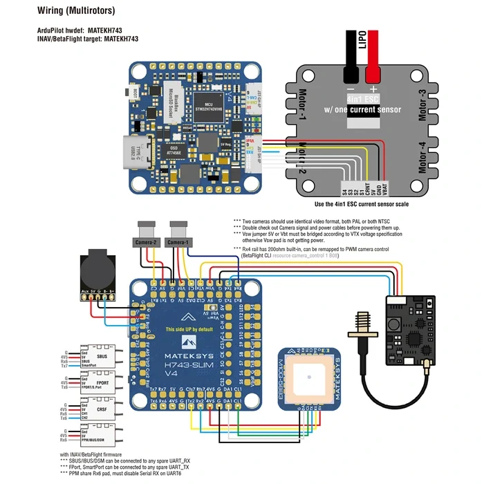 MATEK H743-SLIM V4 | STM32H743 FC | Duální IMU CAN OSD