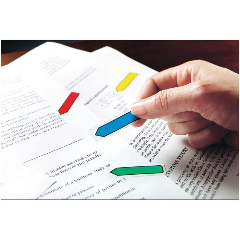 Post-it® index nyilak, 11,9 mm x 43,2 mm, 24 fogva tartó csíkok/donor
