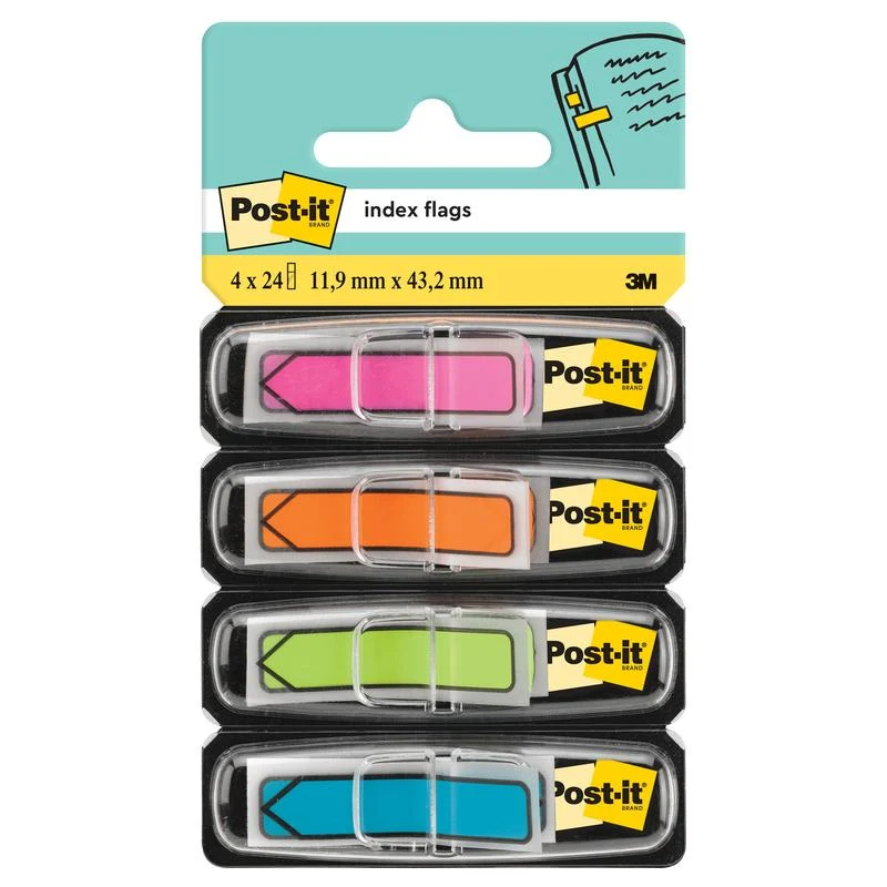 Post-it® Index Pfeile, 11,9 mm x 43,2 mm, 24 Haftstreifen/Spender