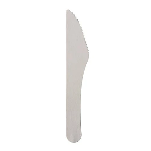PAPSTAR 100 facas, papel "puro" 15,8 cm branco | Caixa dobrável (100 peças)