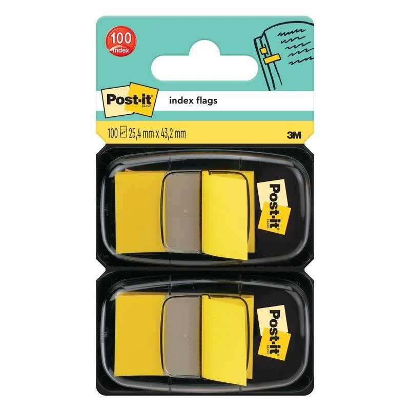 Post-it® Index Haftstreifen, Konvenční, 25,4 mm x 43,2 mm, 50 Haftstreifen/Spender