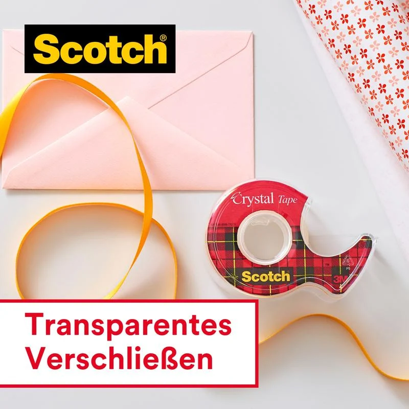 Scotch® Crystal Klebeband, Vorteilspack, 19 mm x 33 m, 14 Rollen | Packung (1 Stück)