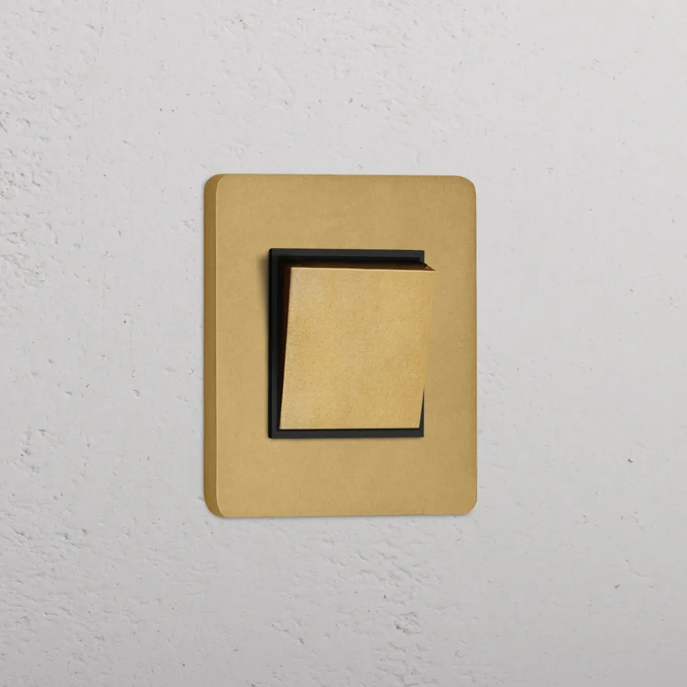 Grove Single Retractive Rocker Switch - Antique Zlatý kov | Black