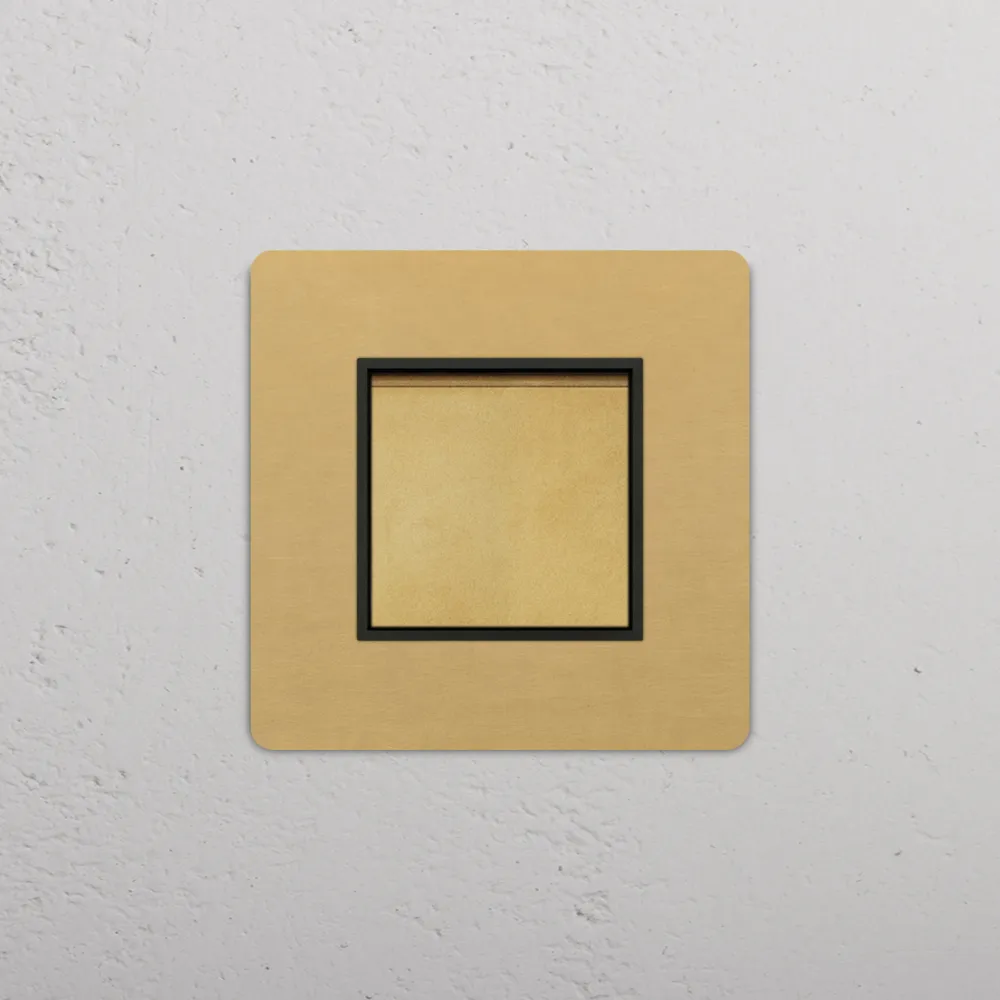 Grove Single Retractive Rocker Switch - Antique Zlatý kov | Black