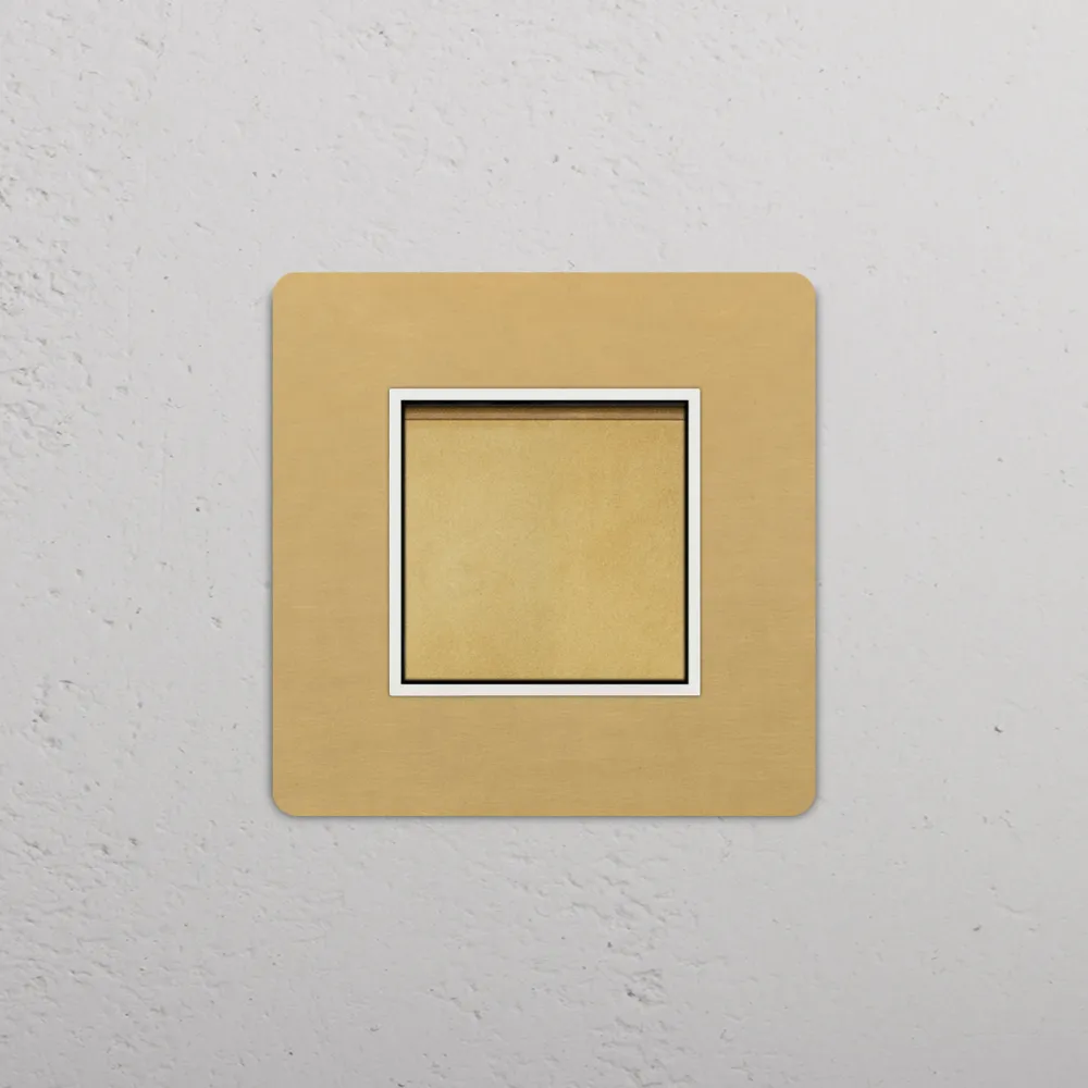 Grove Single Retractive Rocker Switch - Antique Zlatý kov | White