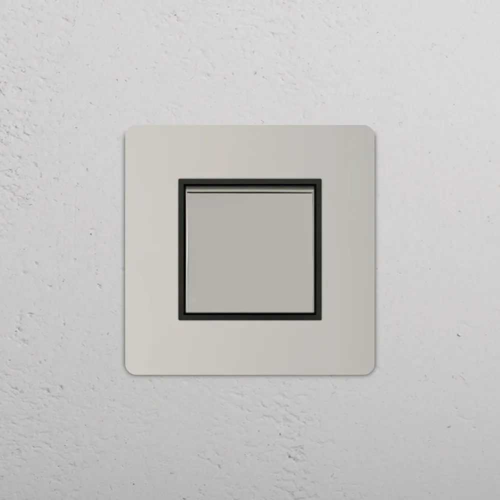 Grove Single Retractive Rocker Switch - Polished Nickel | Black