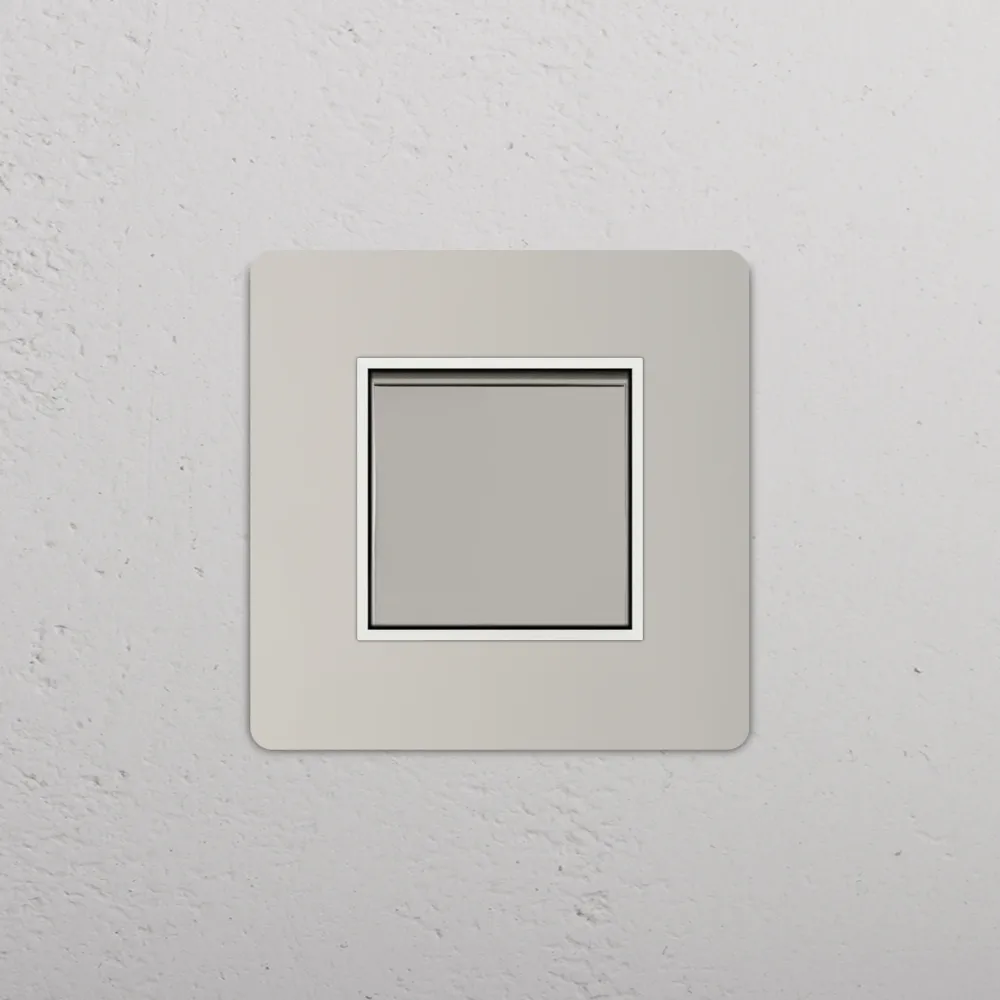 Grove Single Retractive Rocker Switch - Polished Nickel | White