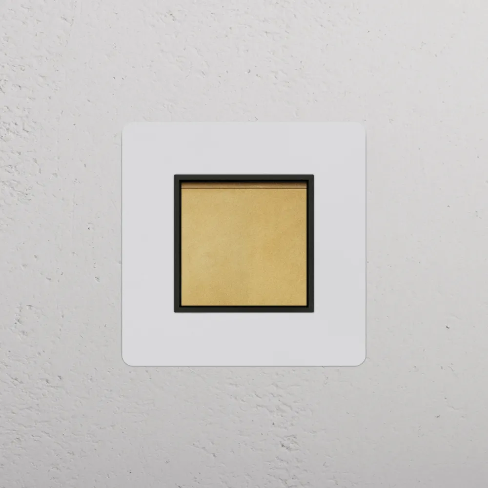 Kew Single Retractive Rocker Switch - Paintable Antique Zlatý kov | Black
