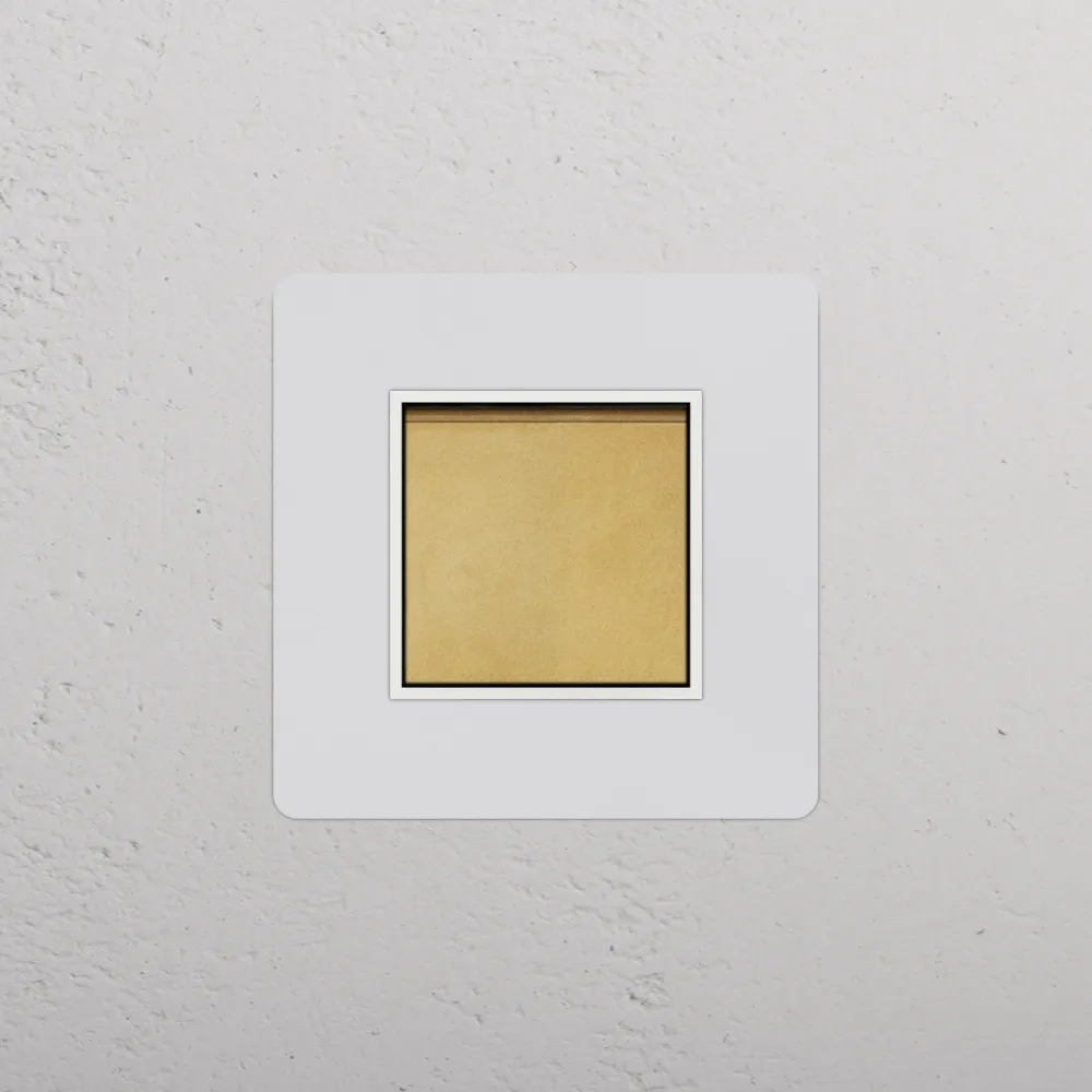 Kew Single Retractive Rocker Switch - Paintable Antique Zlatý kov | White