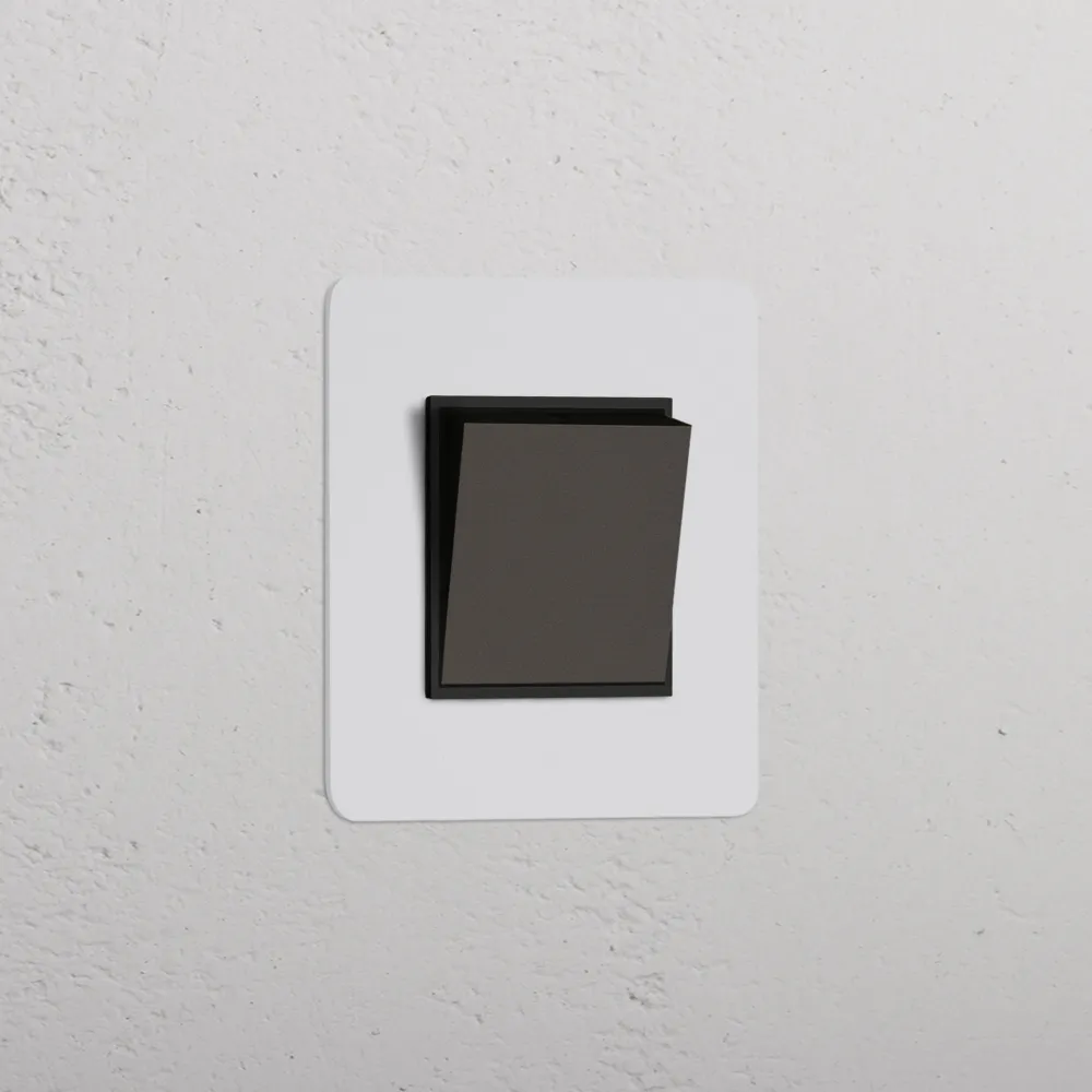 Kew Single Retractive Rocker Switch - Paintable Warm finish | Black