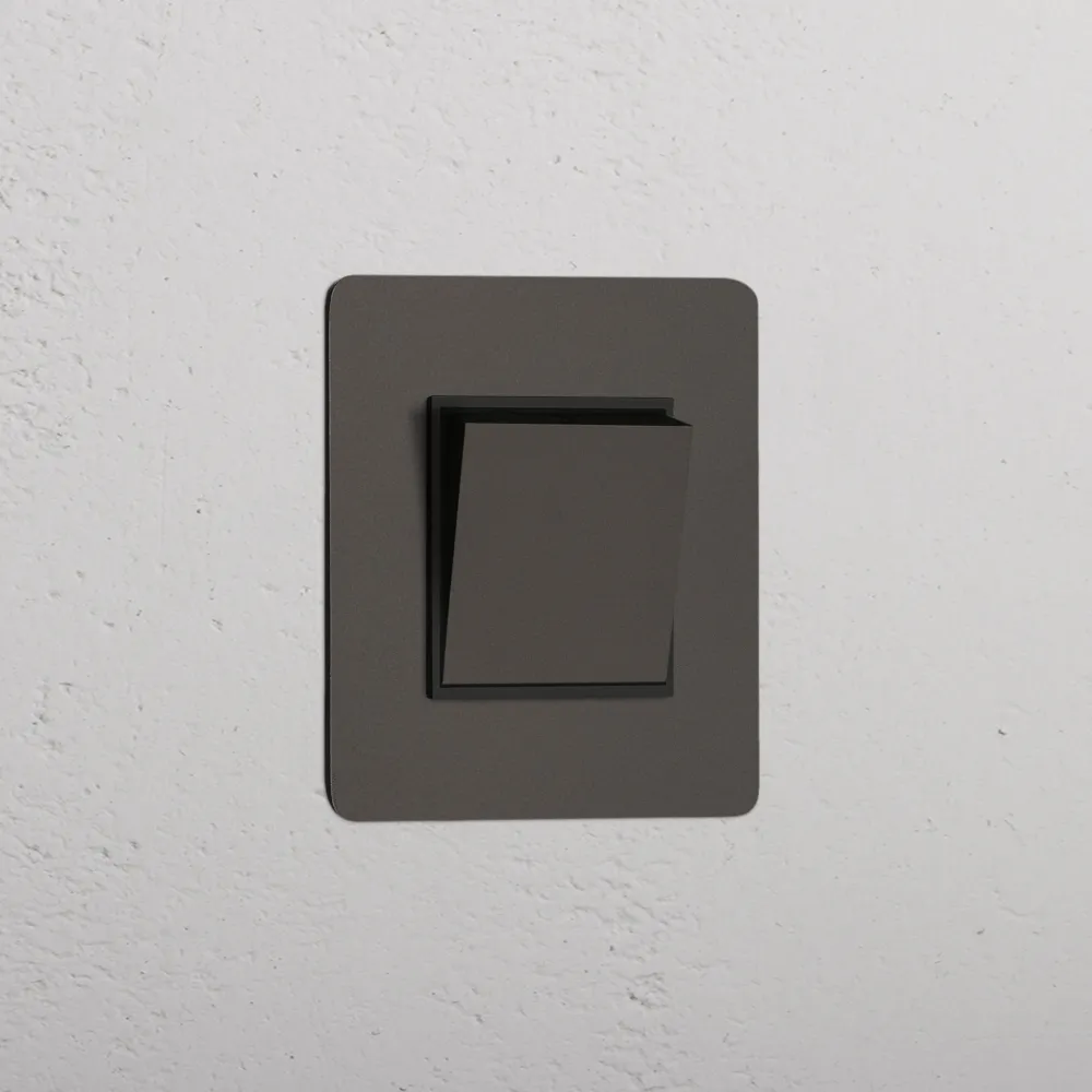 Kew Single Retractive Rocker Switch - Warm finish | Black