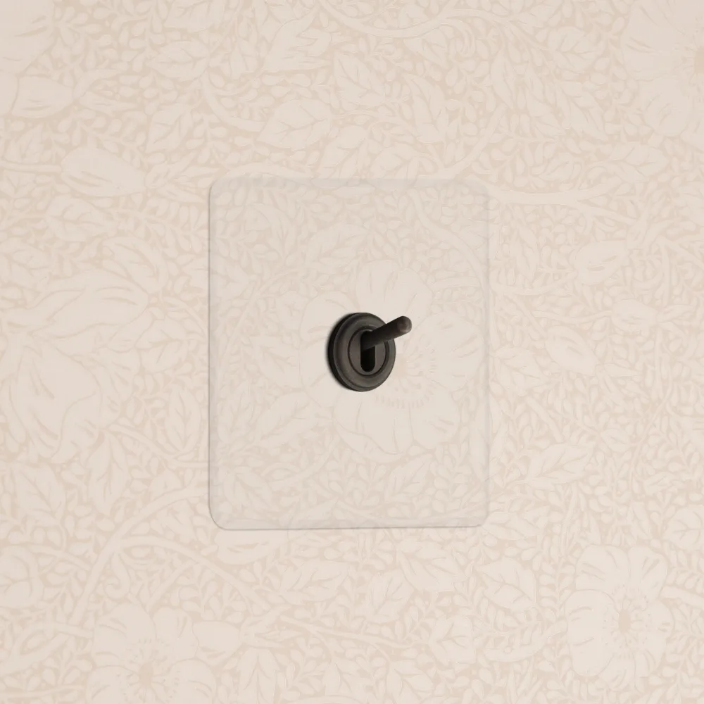 Kew Single Retractive Toggle Switch - Clear Copper-brown