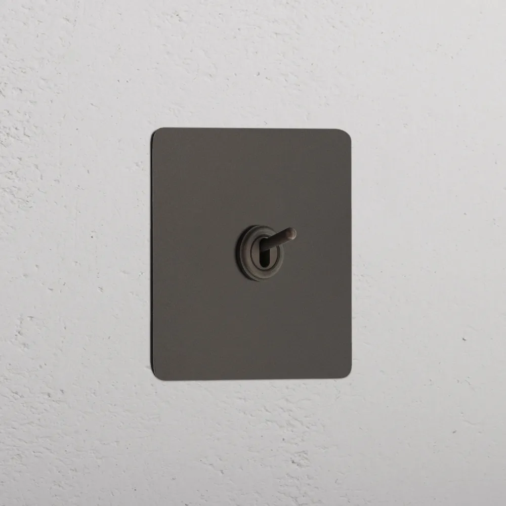 Kew Single Retractive Toggle Switch - Kovově hnědý