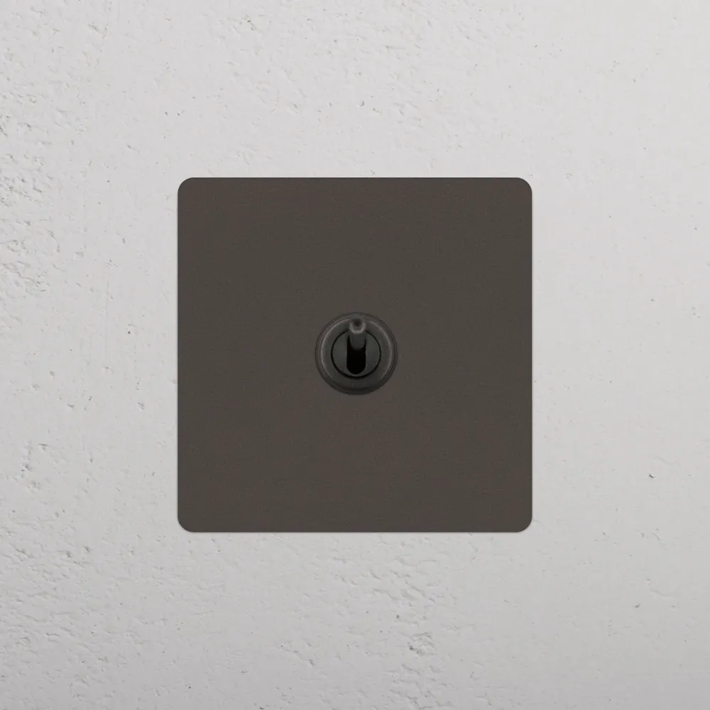 Kew Single Retractive Toggle Switch - Kovově hnědý