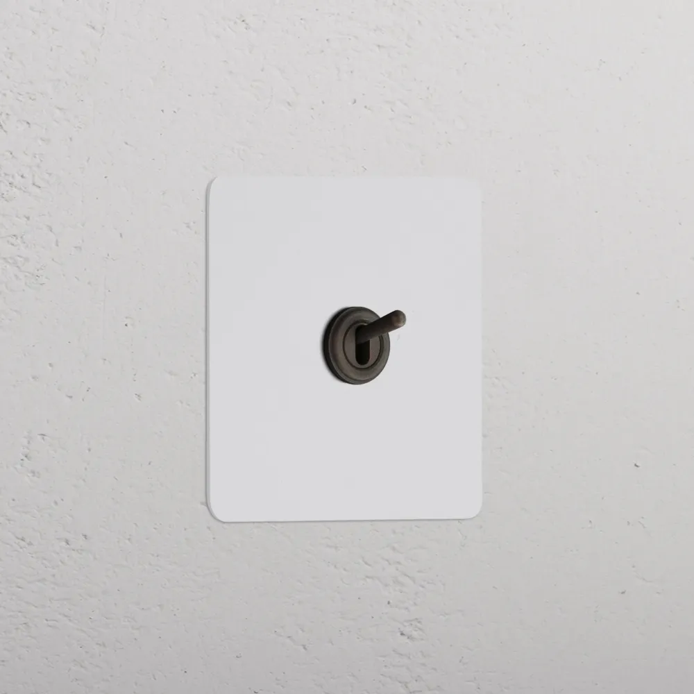 Kew Single Retractive Toggle Switch - Paintable Kovově hnědý