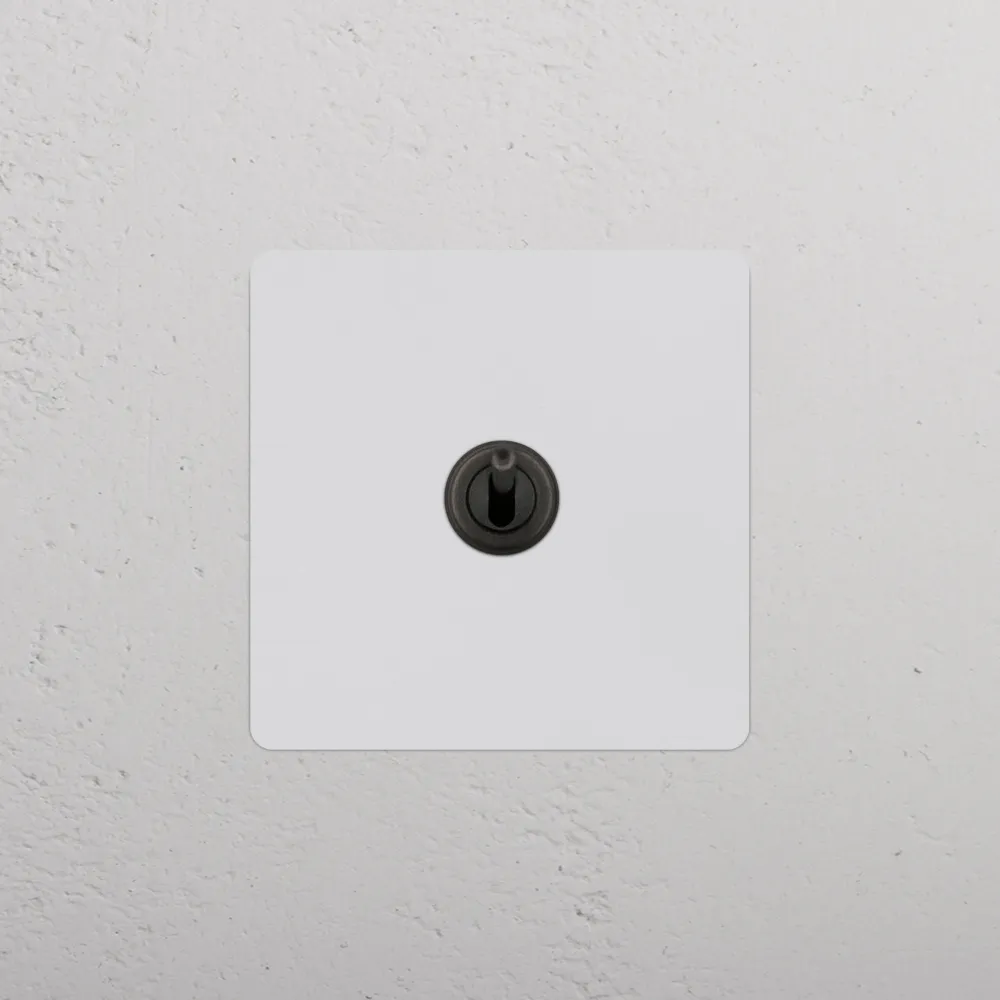 Kew Single Retractive Toggle Switch - Paintable Kovově hnědý