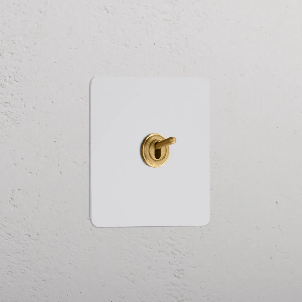 Kew Single Retractive Toggle Switch - Paintable Antique Zlatý kov