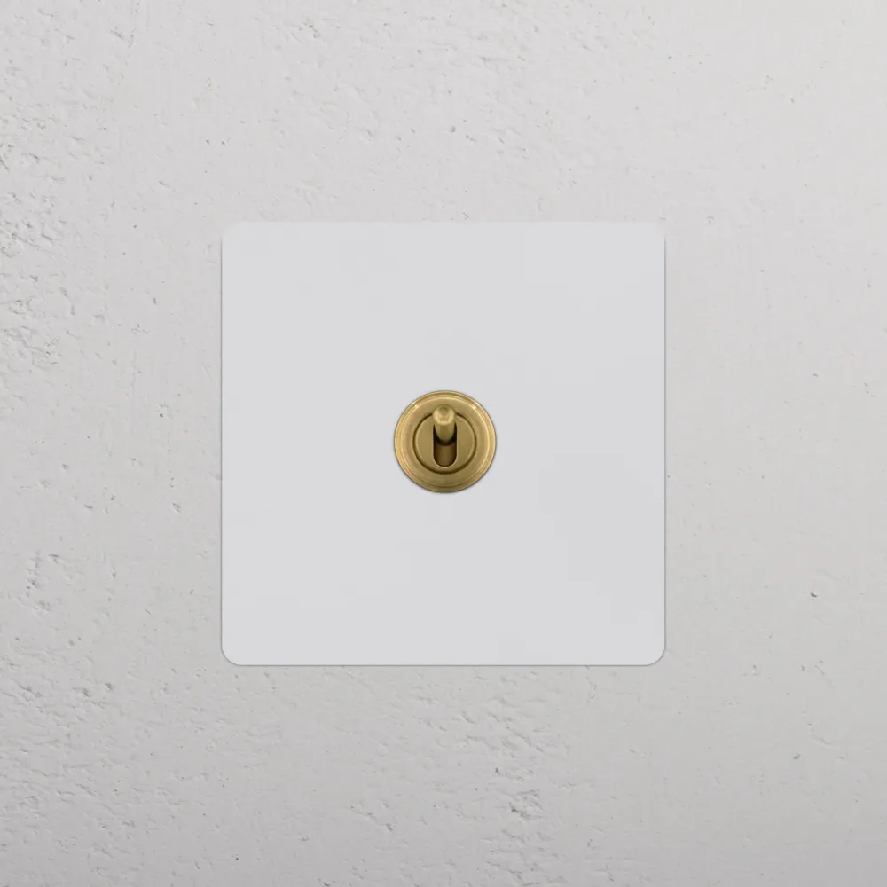 Kew Single Retractive Toggle Switch - Paintable Antique Zlatý kov