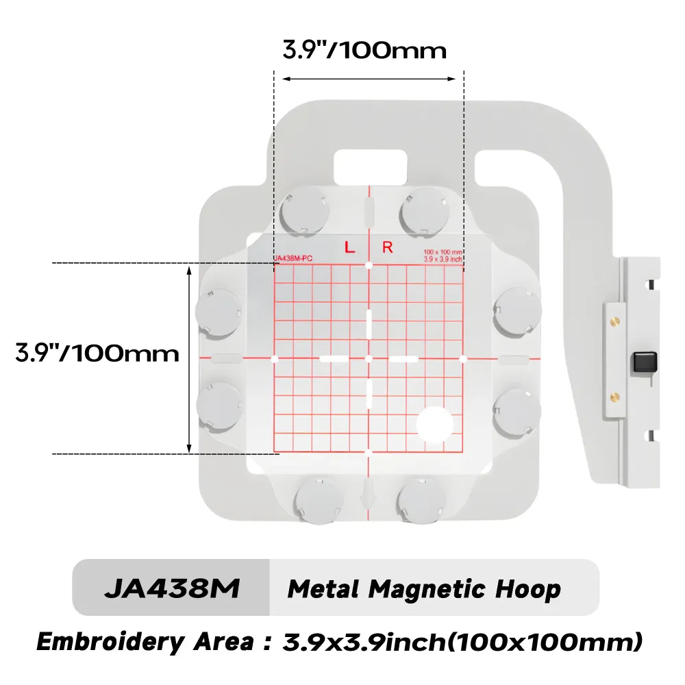 MaggieFrame magnetický vyšívací rámeček pro Janome MC 500E/400E/550E Elna Expressive 830/830L