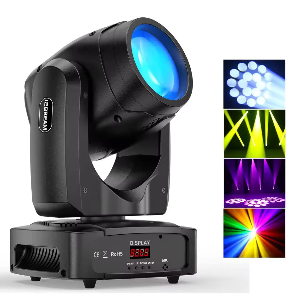 200W LED Beam pohyblivá hlava, 18prizmatický barevný projektor pro jevištní osvětlení, efektový projektor pro bary, naroze...