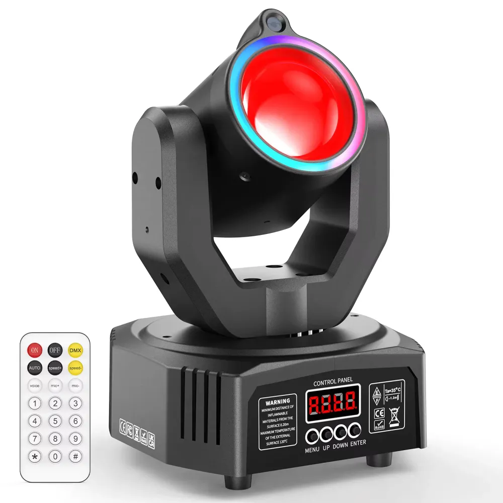 30W otočná hlava LED Spot Beam 4v1 RGBW efekt, stroboskopické scénické světlo DMX, zvukově aktivované, DJ disco bar párty