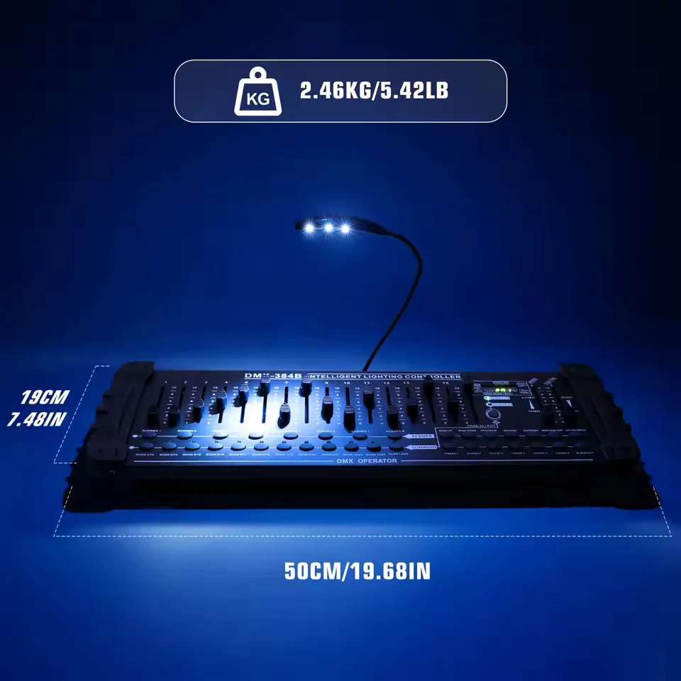 384kanálový DMX512 světelný pult – profesionální řídicí konzole pro živé koncerty, KTV, DJ show kluby