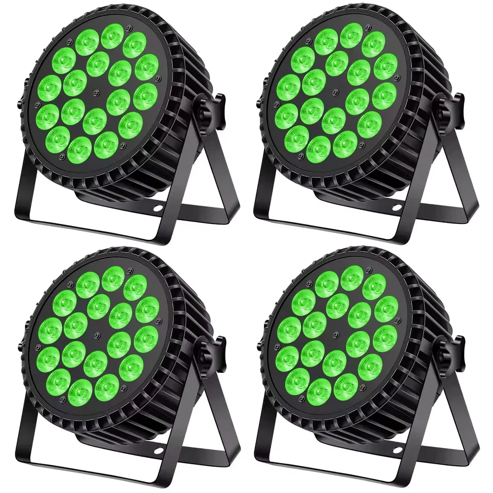 4 kusy LED party světel, 200W 4v1 RGBW DMX pódiové reflektory s plochým paprskem, efektové světlo pro DJ, diskotéku, párty...